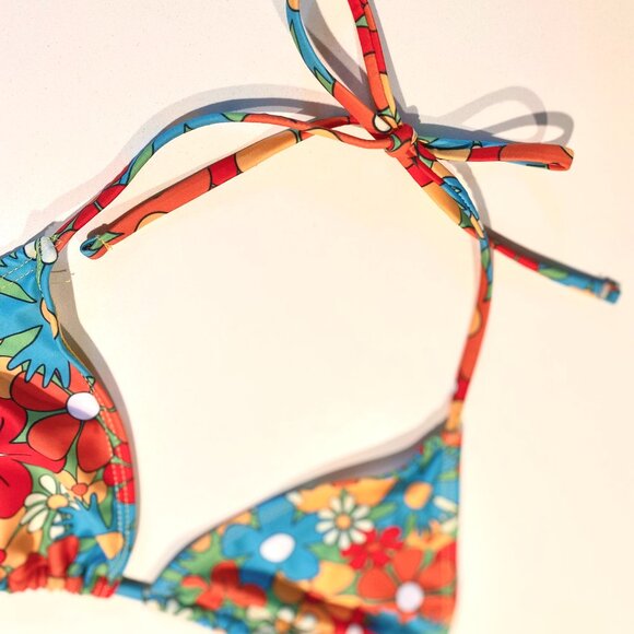 SOLY HUX Women's Floral Print 2 Piece Swimsuits Bikini Set Halter - Picture 8 of 11